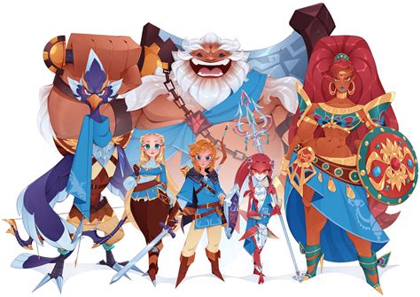 botw characters|breath of the wild champions.